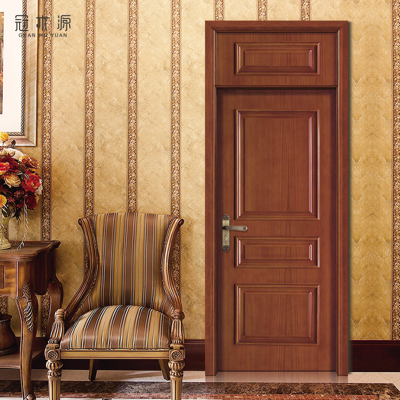 冠木源橡木烤漆中式客厅扣线房间门超高封板